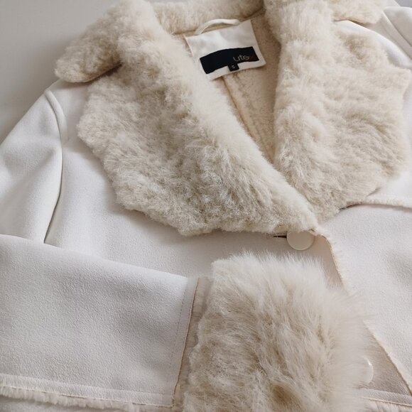 Utex Faux Fur/Shearling Coat - Picture 4 of 15